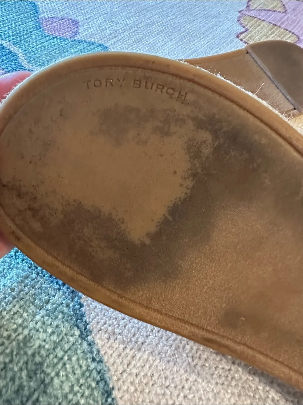 Tory Burch Monogram Espadrille Slide Sandals